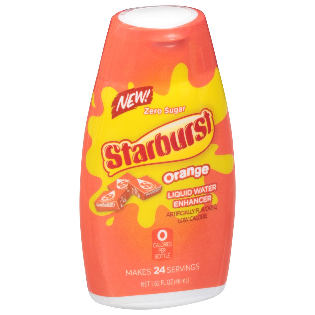 slide 4 of 12, Starburst Zero Sugar Orange Liquid Water Enhancer - 1.62 fl oz, 1.62 fl oz