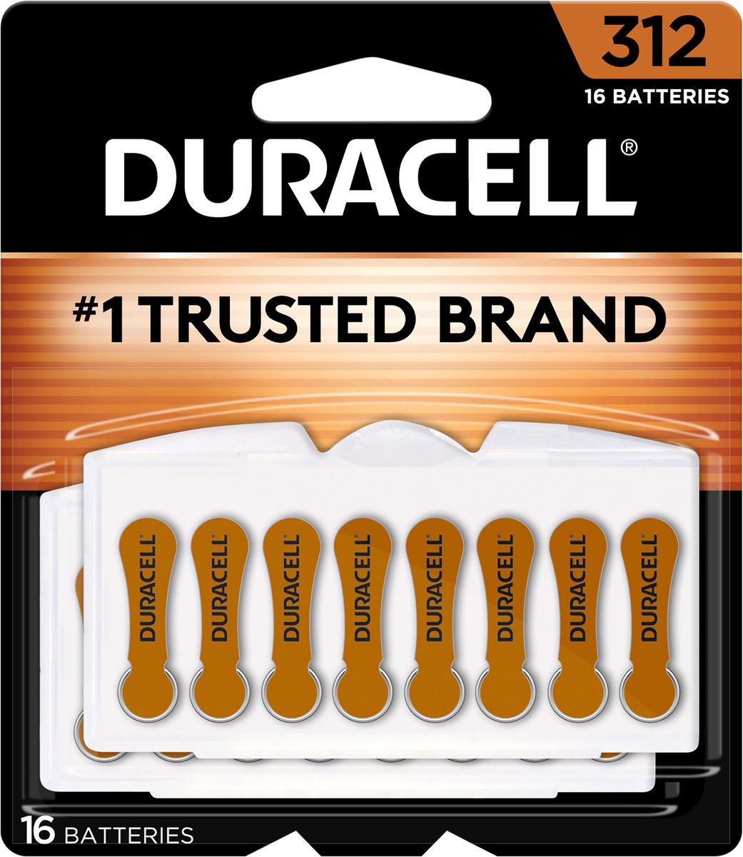 slide 3 of 3, Duracell Size 312 Hearing Aid Batteries, 16/Pack, 16 ct