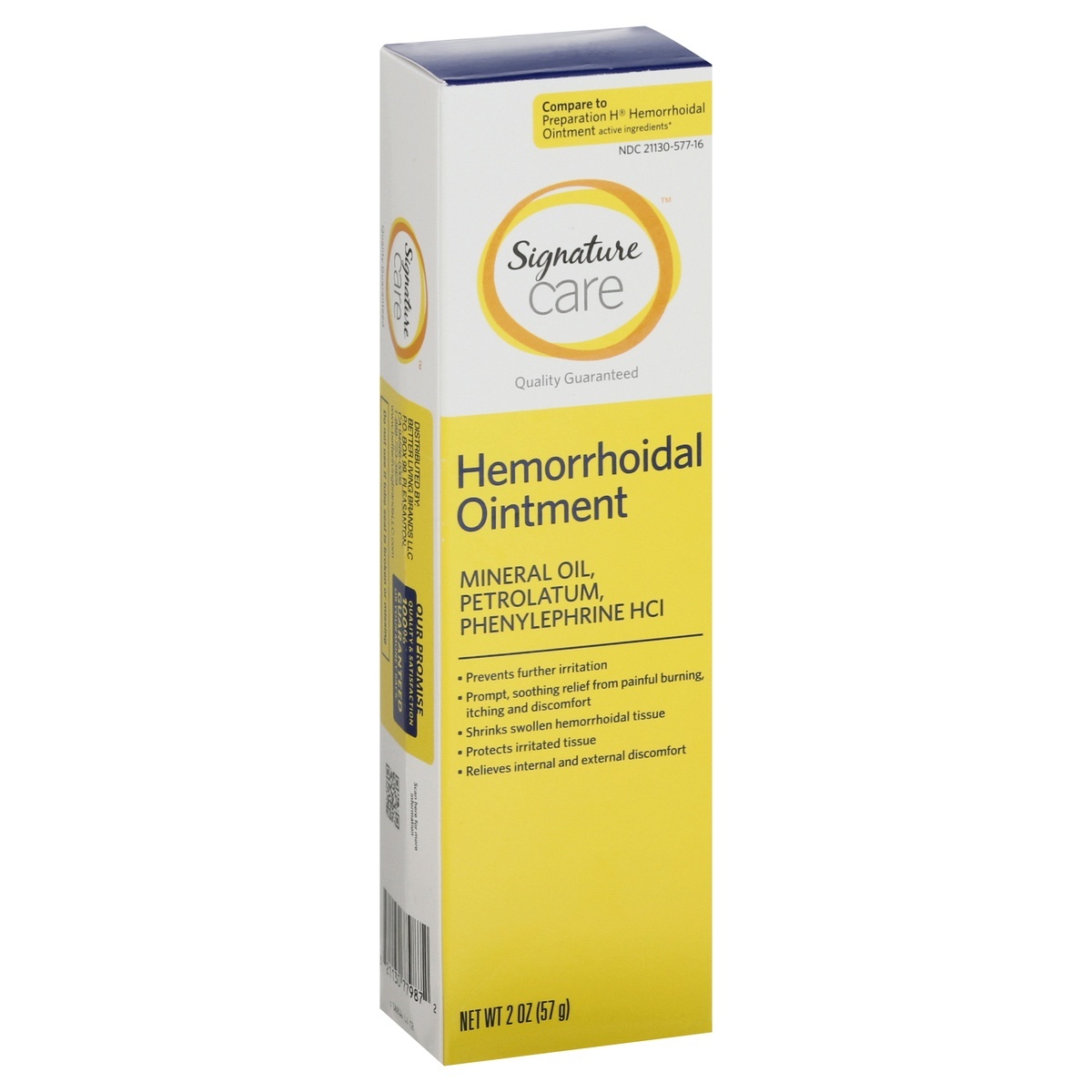 slide 1 of 9, Signature Care Hemorrhoidal Oitnment, 2 oz