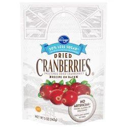 Kroger Low Sugar Dried Cranberries