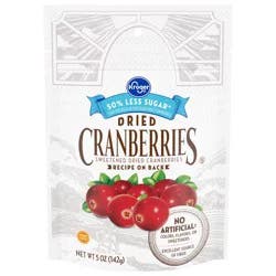 Kroger Low Sugar Dried Cranberries