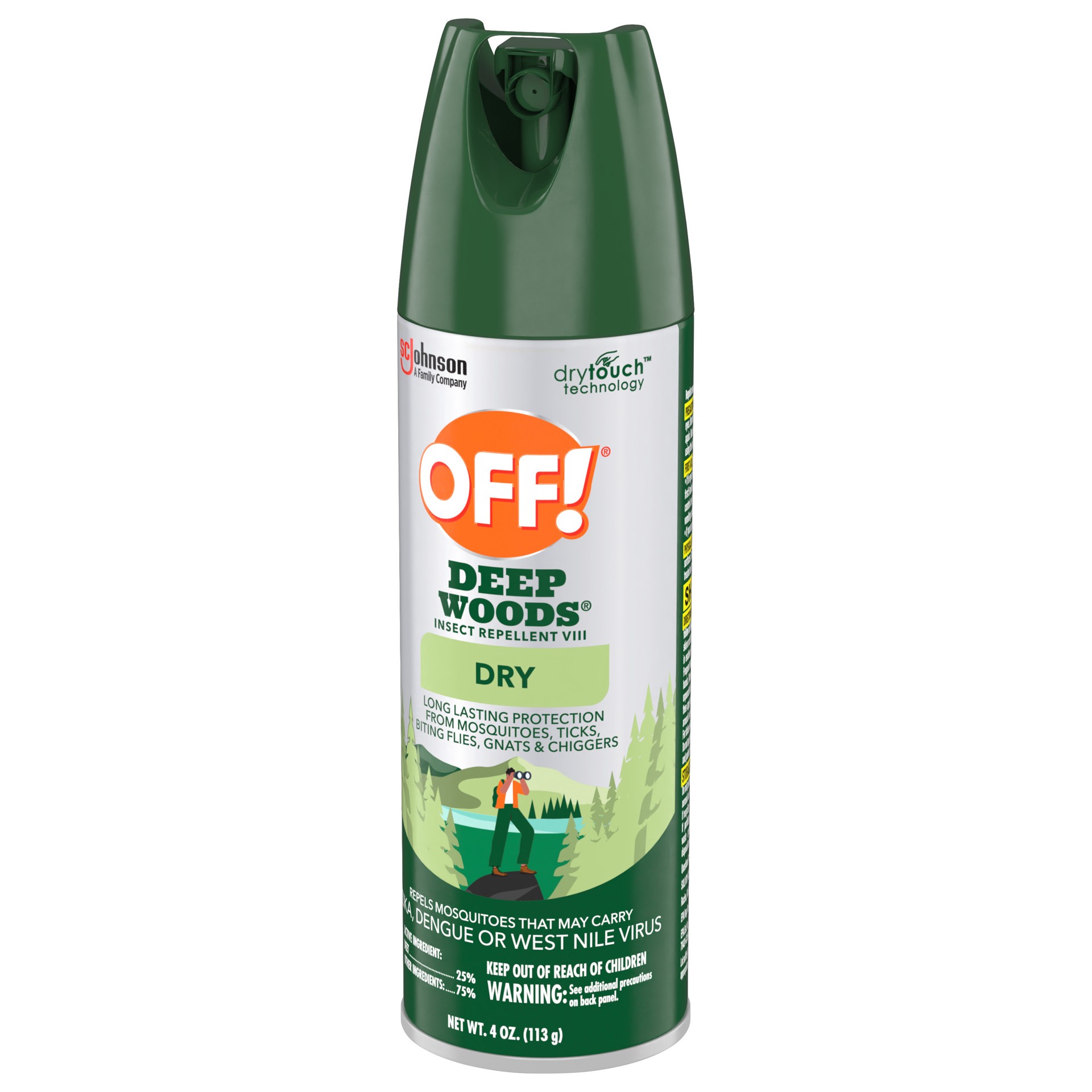 slide 2 of 5, OFF! Deep Woods Insect Repellent VIII, Non-Greasy DEET Mosquito Repellent Dry, 4 oz, 4 oz