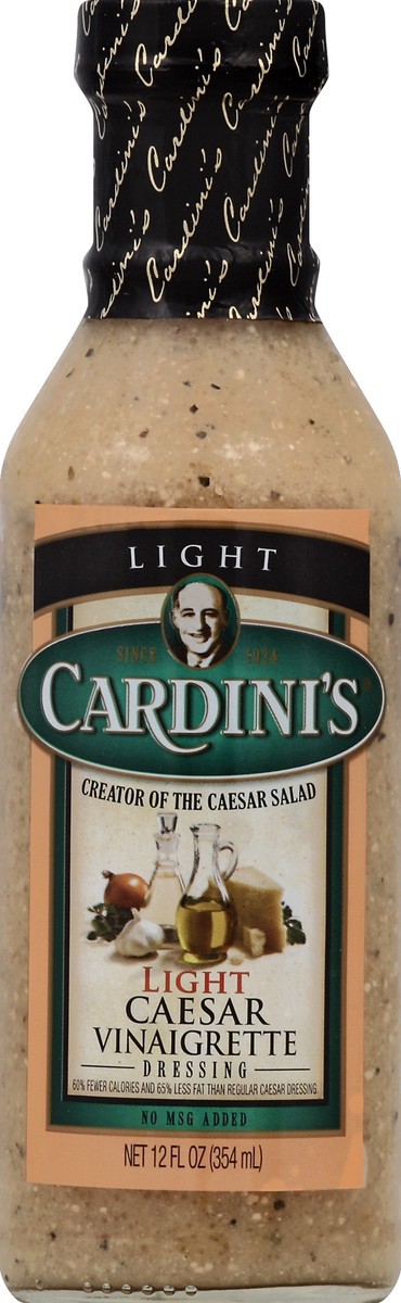 slide 2 of 2, Cardini's Dressing, Light, Caesar Vinaigrette, 12 oz