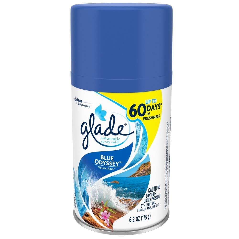 slide 2 of 8, Glade Blue Odyssey Automatic Spray Air Freshener Refill, 6.2 oz