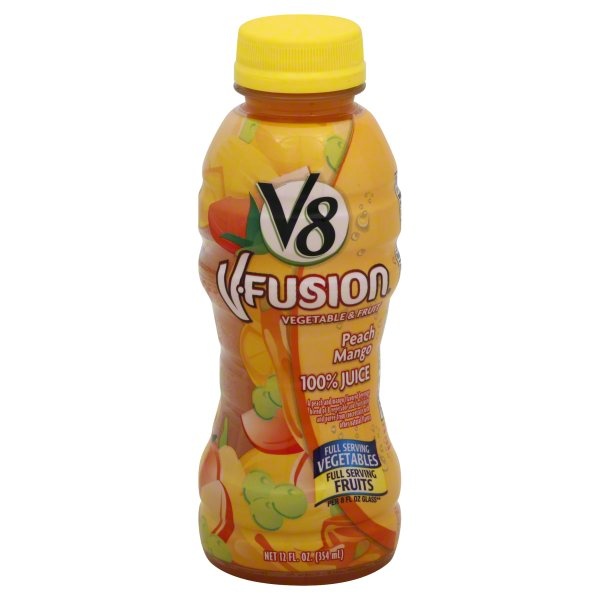 slide 1 of 1, V8 Fusion Peach Mango, 12 oz