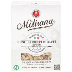 La Molisana Pasta Fusilli Corti Bucati 108 - 16 Oz