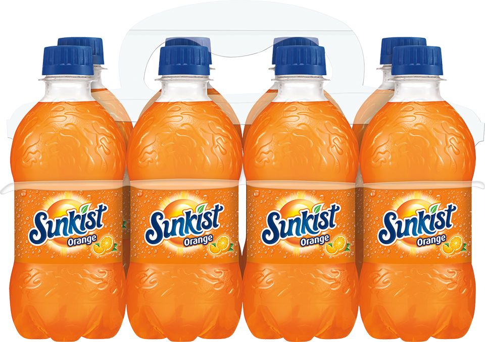 slide 2 of 5, Sunkist Orange Soda, 12 fl oz bottles, 8 pack, 8 ct