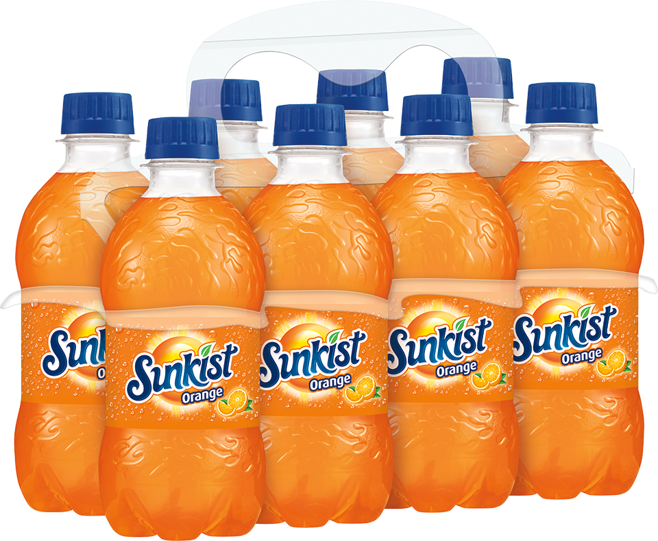 slide 5 of 5, Sunkist Orange Soda, 12 fl oz bottles, 8 pack, 8 ct