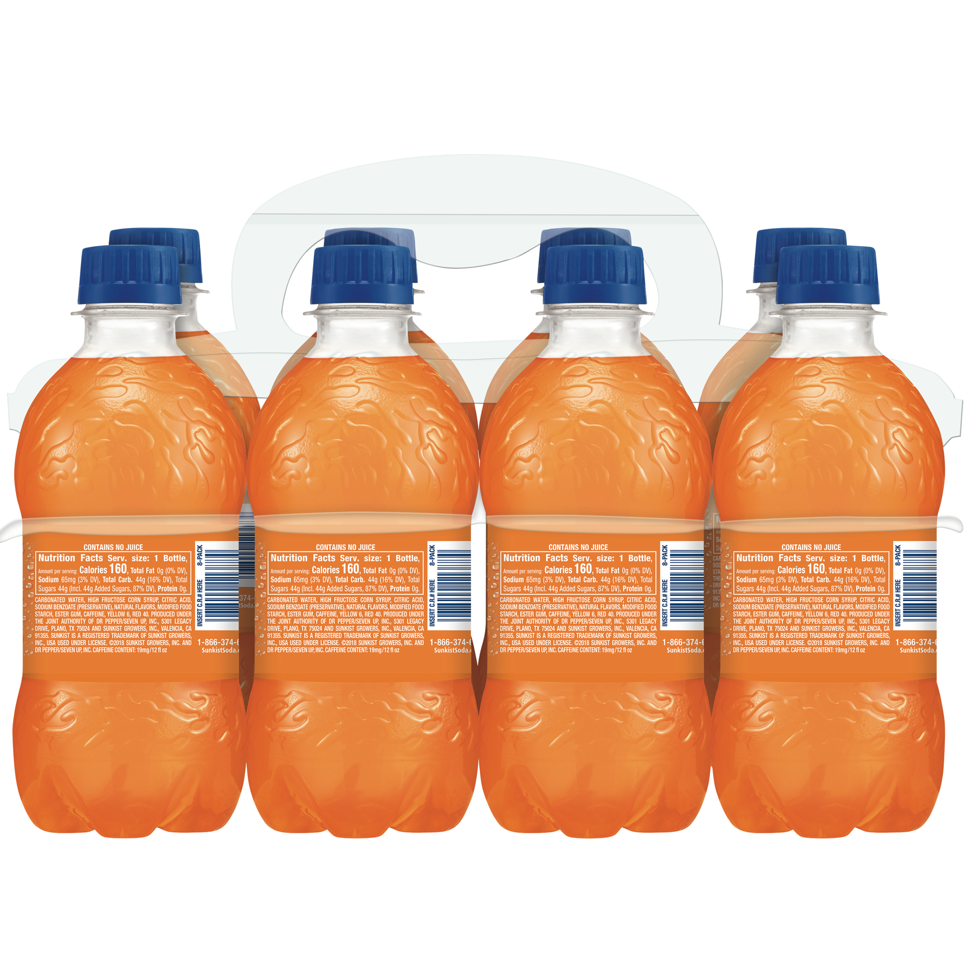 slide 3 of 5, Sunkist Orange Soda, 12 fl oz bottles, 8 pack, 8 ct