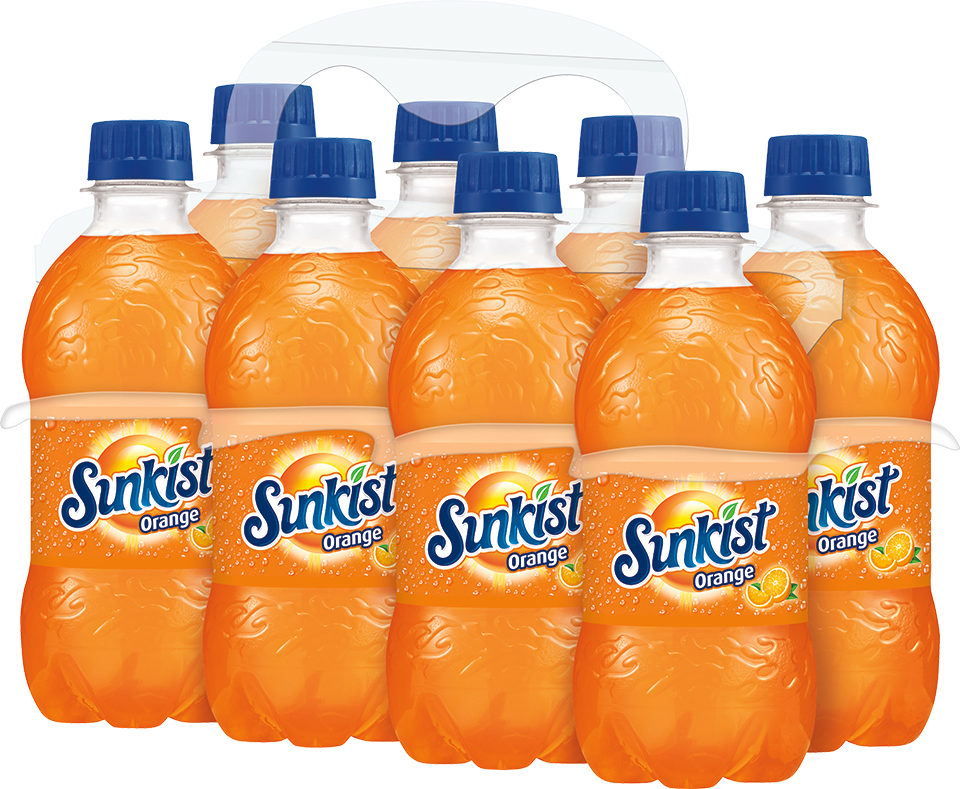 slide 4 of 5, Sunkist Orange Soda, 12 fl oz bottles, 8 pack, 8 ct