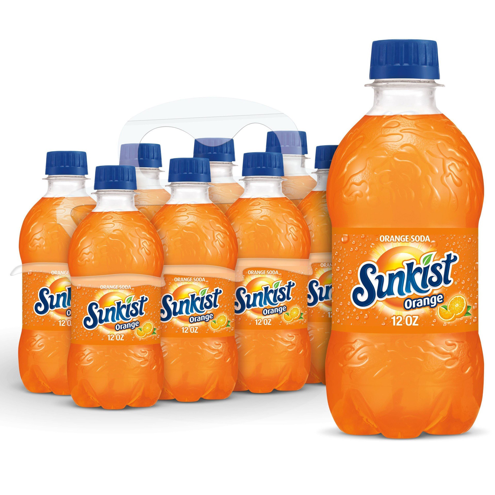 slide 1 of 5, Sunkist Orange Soda, 12 fl oz bottles, 8 pack, 8 ct