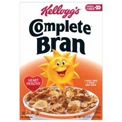Kellogg's Complete Bran Breakfast Cereal, Fiber Cereal, Family Breakfast, Original, 11.6oz Box (1 Box)