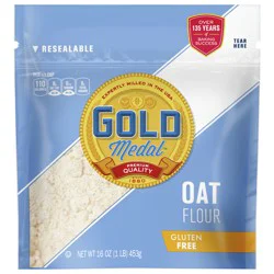 Gold Medal Gluten Free Oat Flour, Baking Flour, 16 oz Resealable Bag
