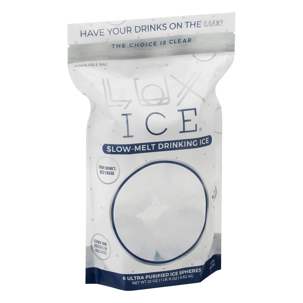 slide 8 of 11, Lux Ice Slow-Melt Premium Crystal Clear Spheres 6 Spheres, 6 ct