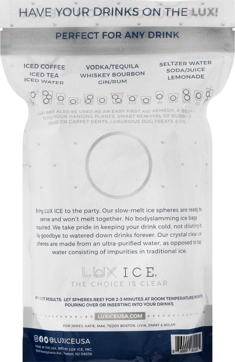 slide 7 of 11, Lux Ice Slow-Melt Premium Crystal Clear Spheres 6 Spheres, 6 ct