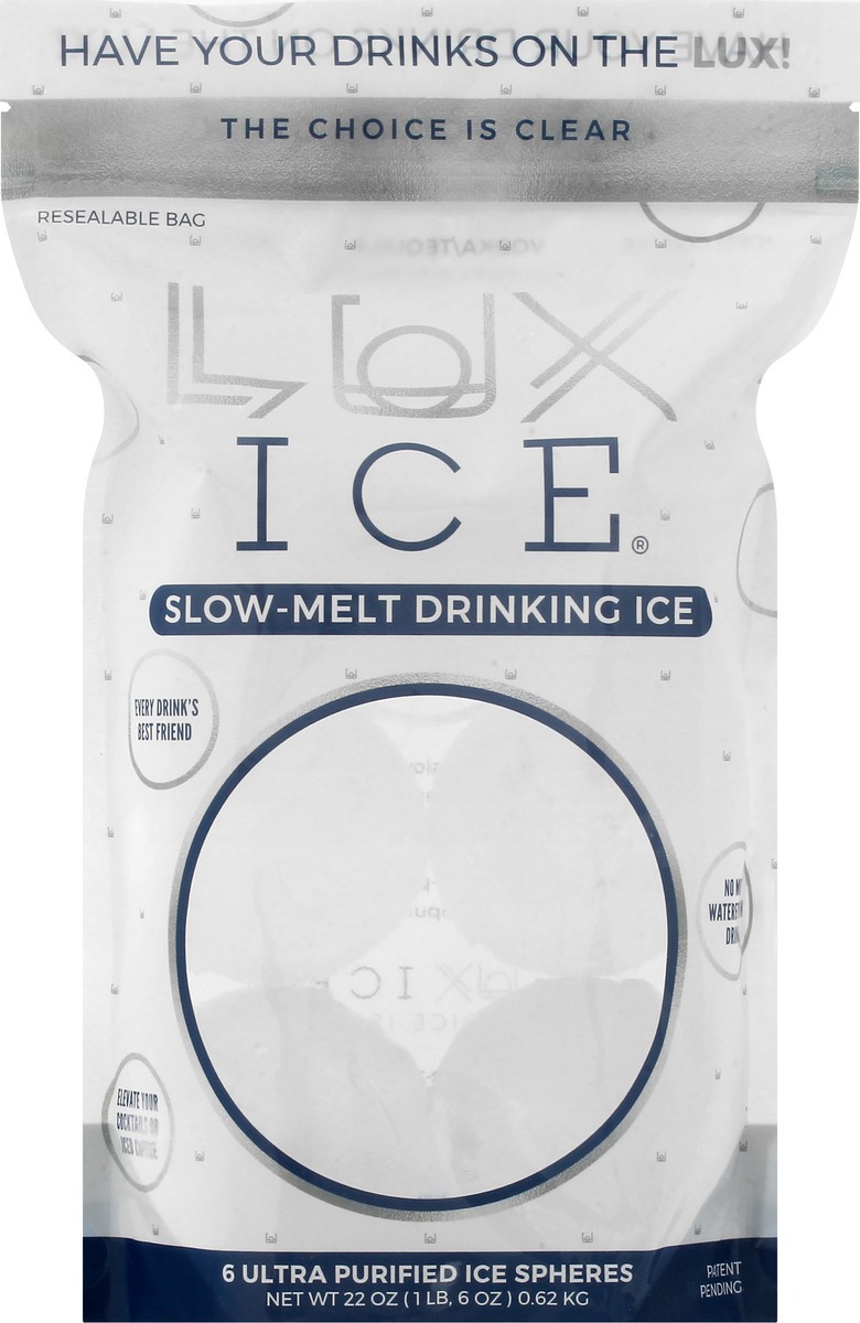 slide 11 of 11, Lux Ice Slow-Melt Premium Crystal Clear Spheres 6 Spheres, 6 ct