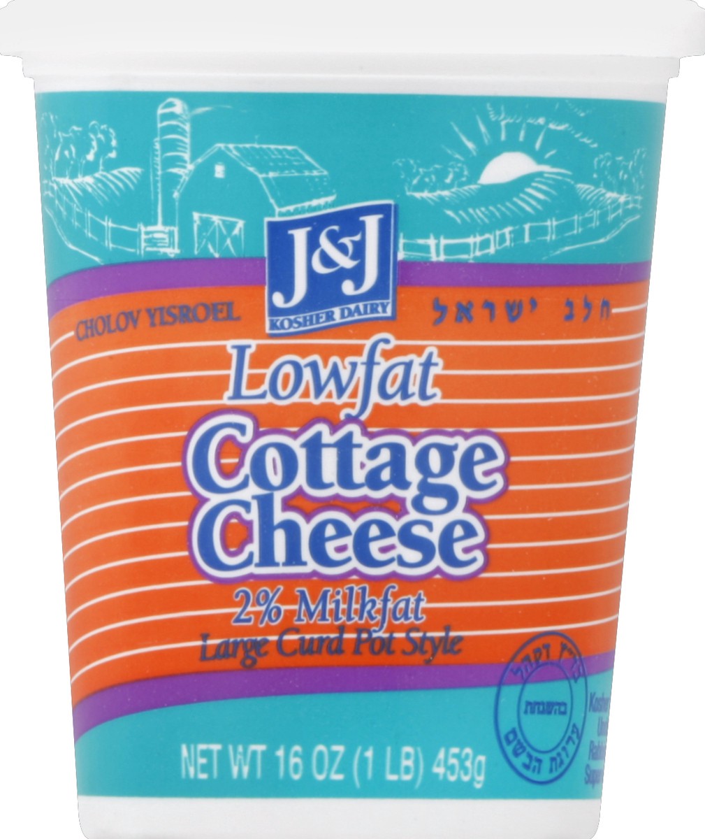 slide 2 of 3, J&J Low-Fat Cottage Cheese, 16 oz