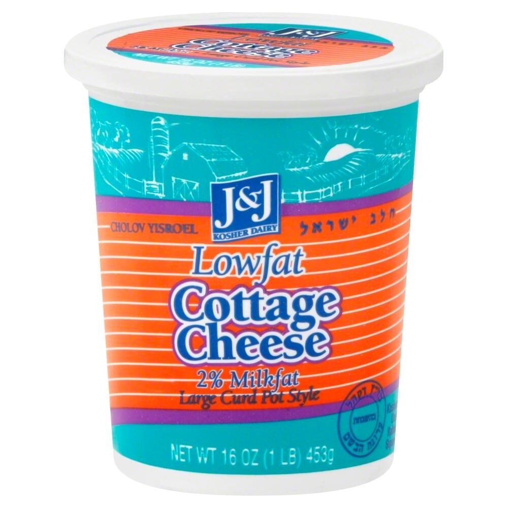 slide 1 of 1, J&J Low-Fat Cottage Cheese, 16 oz
