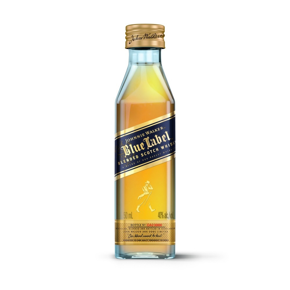 slide 1 of 1, Johnnie Walker Blue Label Blended Scotch Whisky Bottle, 50 ml