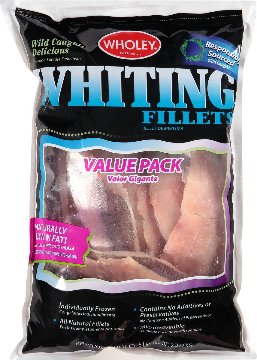 slide 6 of 9, Wholey Whiting Fillets Value Pack 5 lb, 5 lb