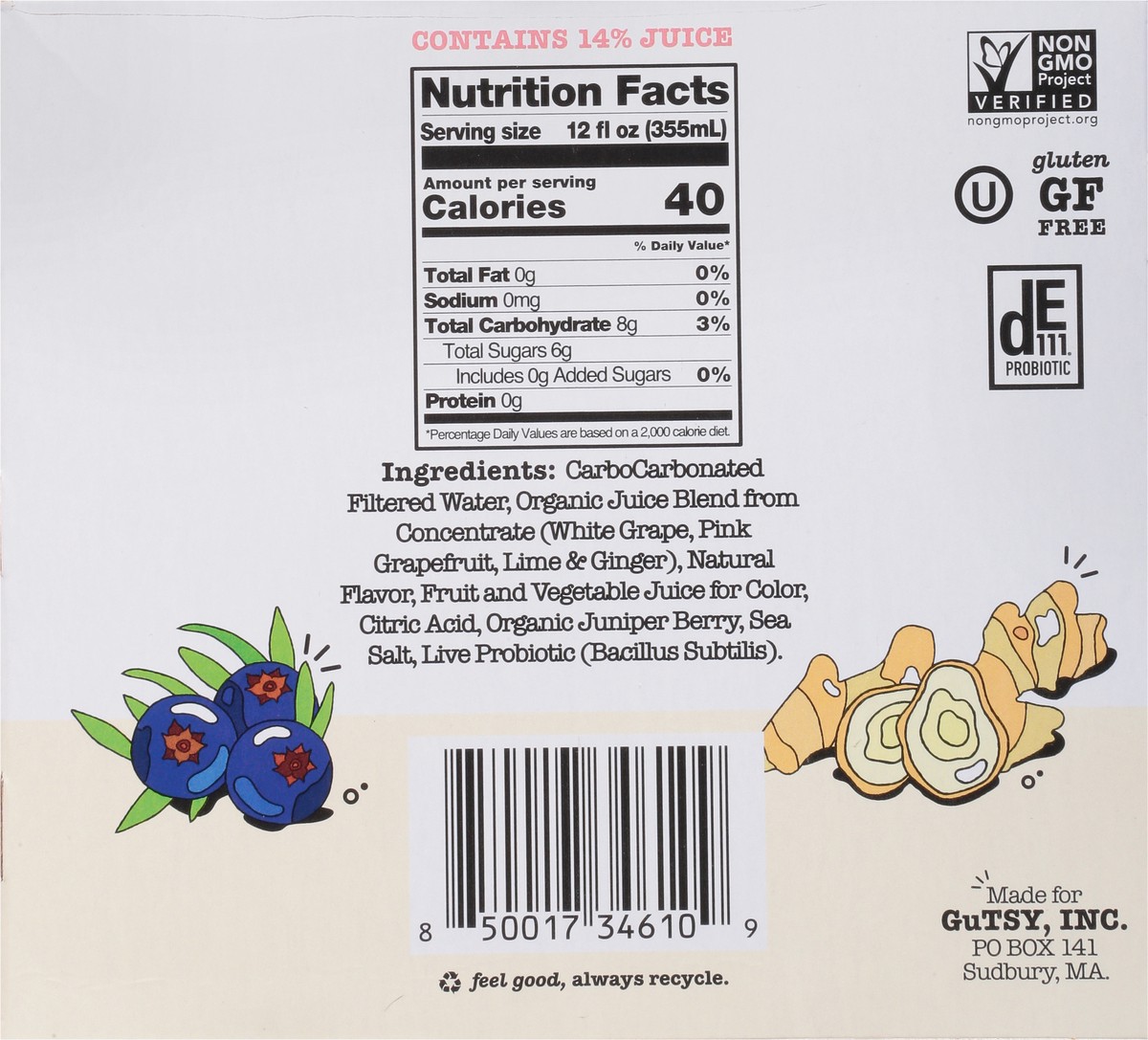 slide 2 of 9, Culture Pop Pink Grapefruit & Ginger Probiotic Soda - 4 ct, 1 ct