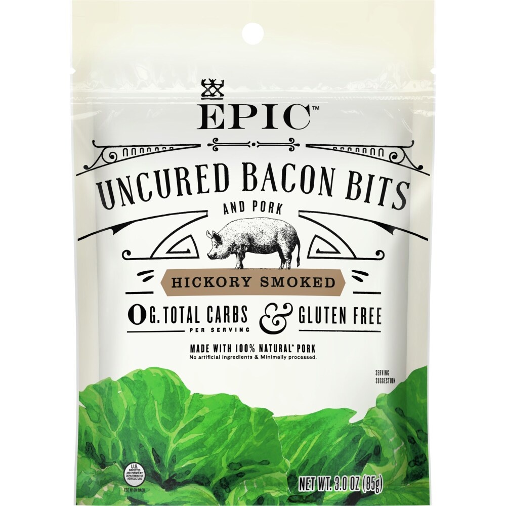 slide 1 of 1, Epic Hickory Smoked Uncured Bacon Bits, 3 oz