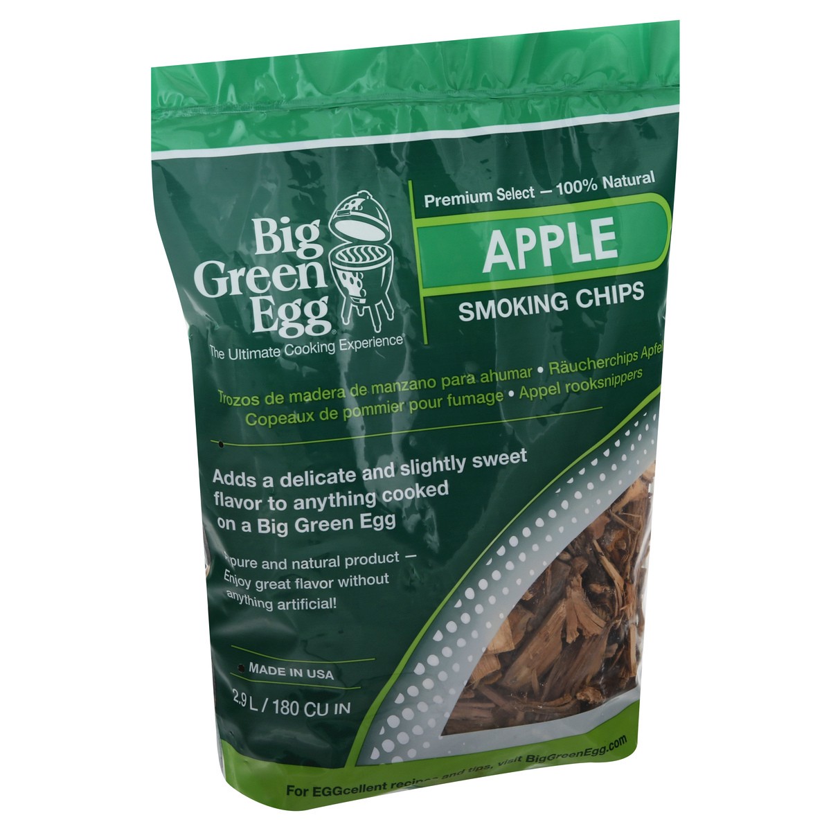 slide 5 of 10, Big Green Egg Apple Smoking Chips 2.9 lt, 2.90 l
