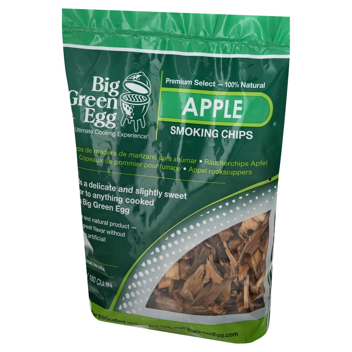 slide 6 of 10, Big Green Egg Apple Smoking Chips 2.9 lt, 2.90 l