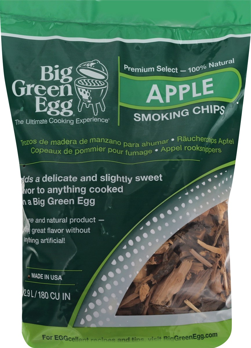 slide 10 of 10, Big Green Egg Apple Smoking Chips 2.9 lt, 2.90 l