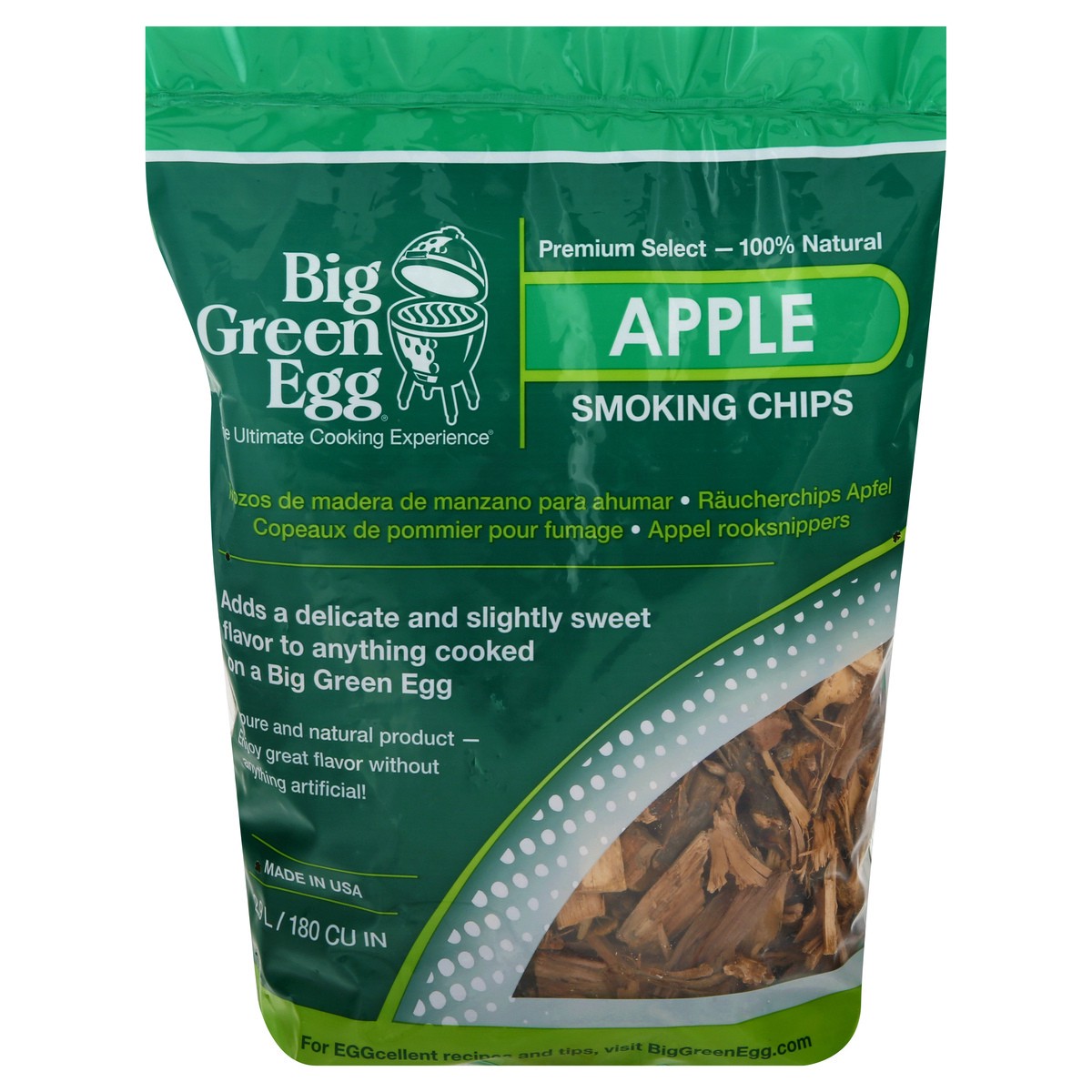 slide 1 of 10, Big Green Egg Apple Smoking Chips 2.9 lt, 2.90 l