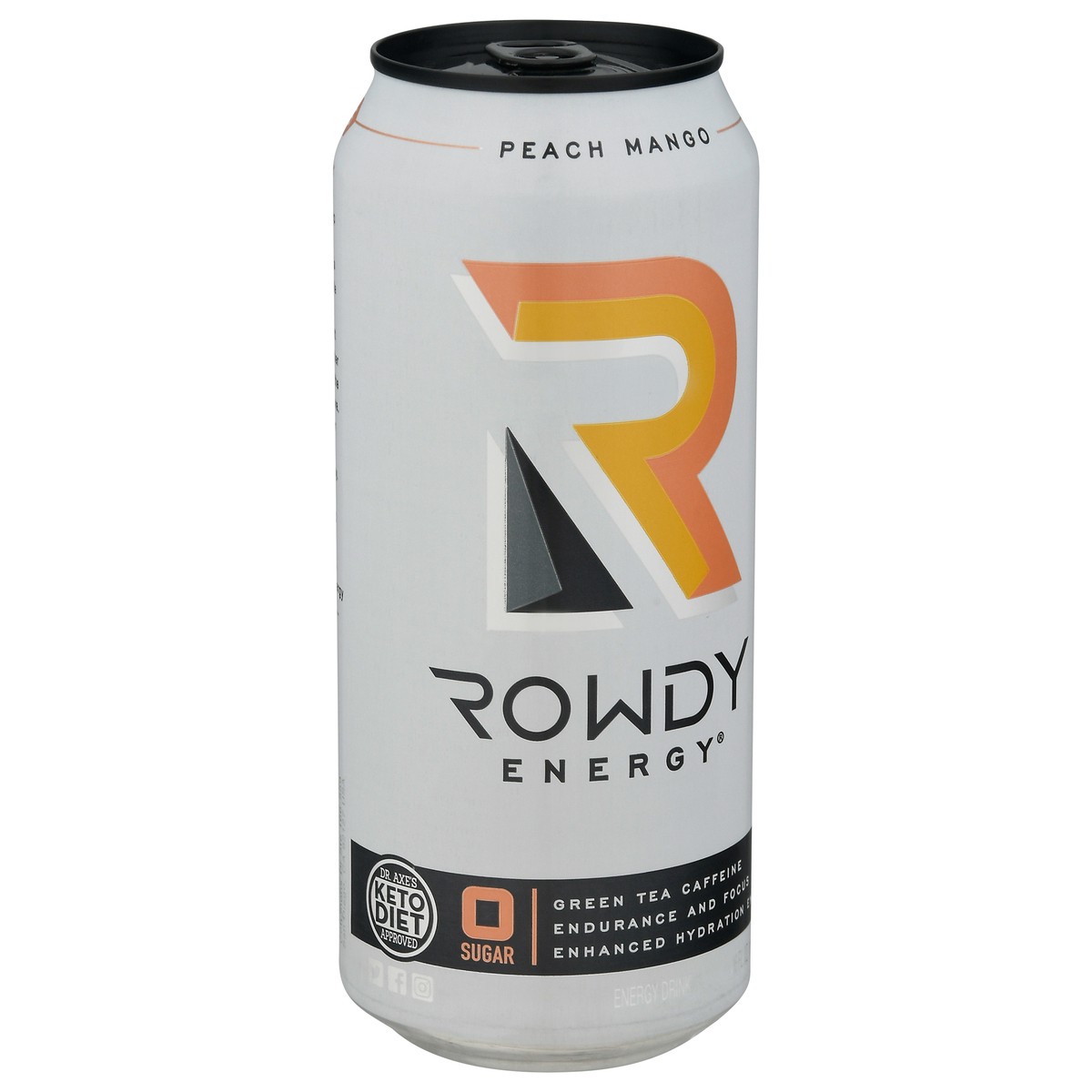 slide 9 of 9, Rowdy Energy Peach Mango Energy Drink - 16 fl oz, 16 fl oz