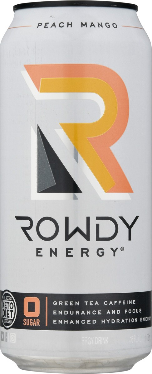 slide 7 of 9, Rowdy Energy Peach Mango Energy Drink - 16 fl oz, 16 fl oz