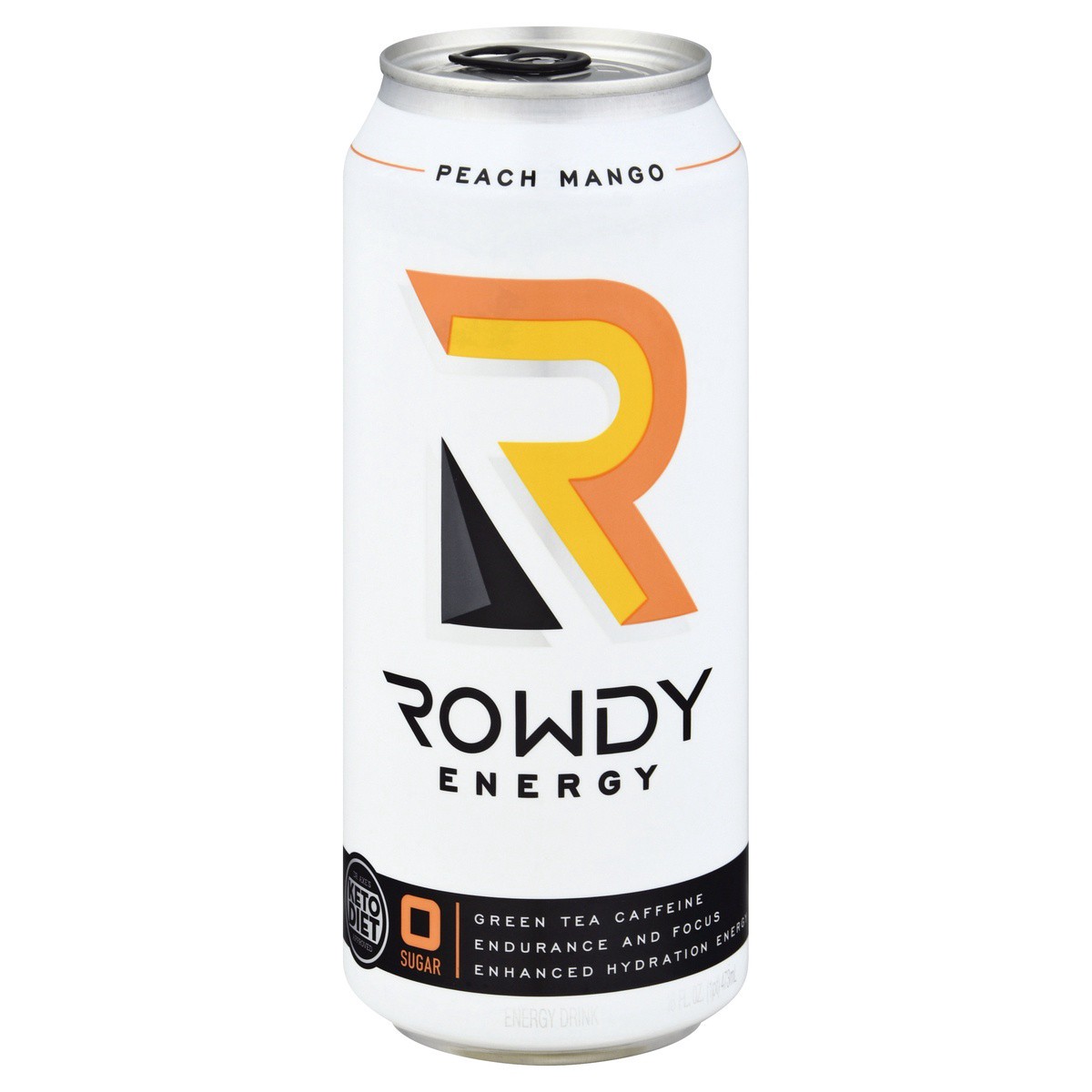 slide 1 of 9, Rowdy Energy Peach Mango Energy Drink - 16 fl oz, 16 fl oz