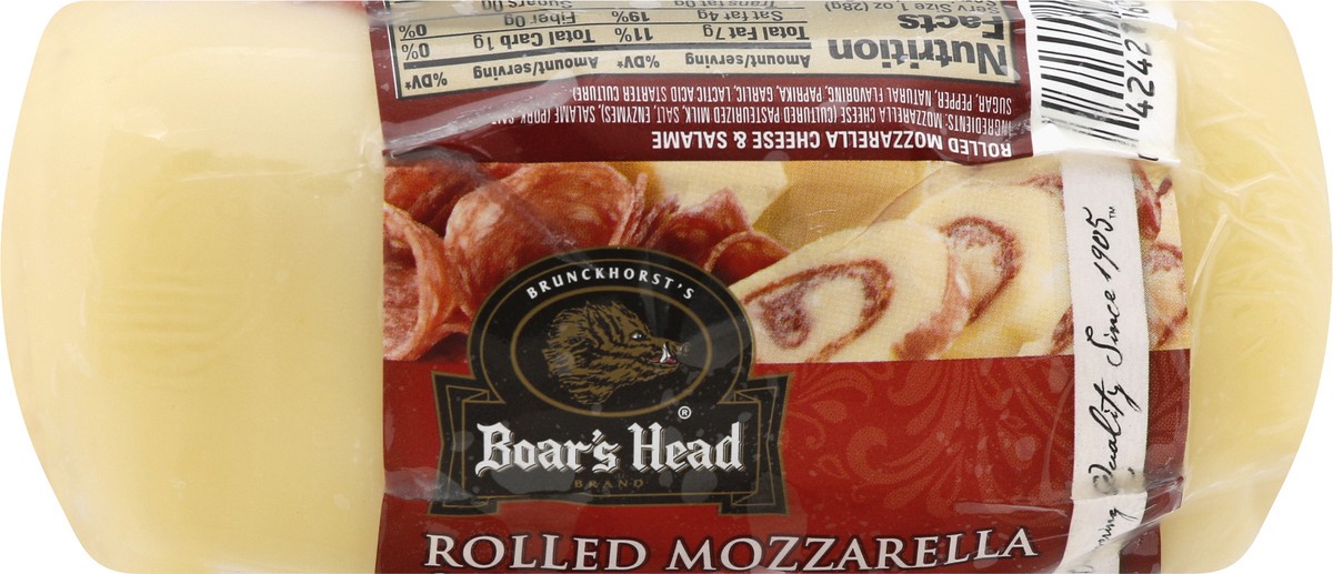 slide 9 of 9, Boar's Head Panino Rolled Mozzarella & Salame, 8 oz