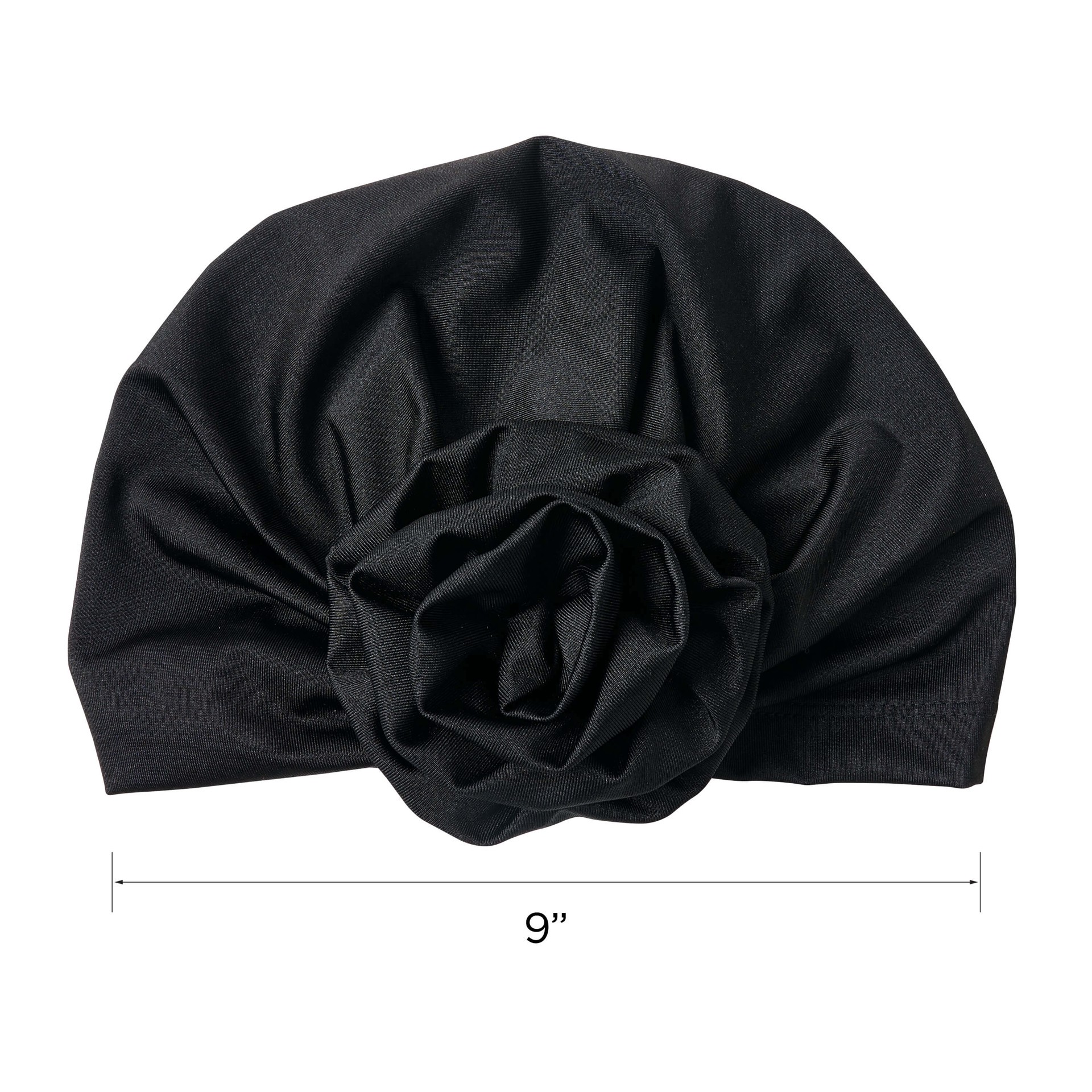 slide 4 of 5, KISS COLORS & CARE KISS Top Knot Pre-Tied Hair Wrap Turban, Black, 1 Count, 1 ct