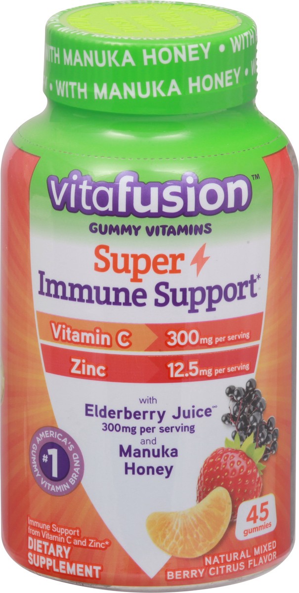 slide 1 of 1, vitafusion Gummies Berry Citrus Flavor Super Immune Support 45 ea, 45 ct