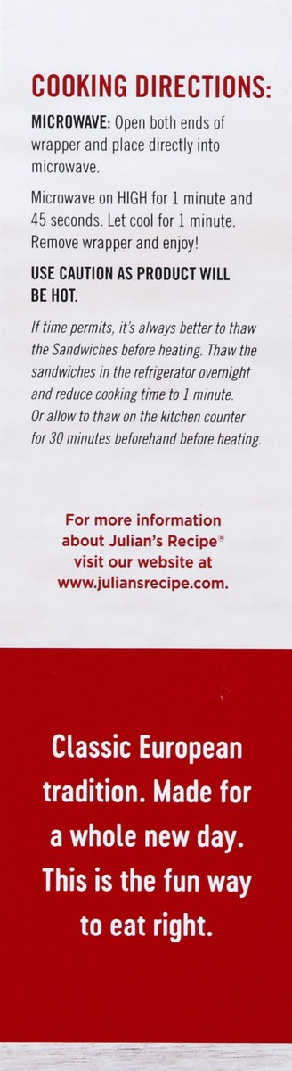 slide 12 of 13, Julian's Recipe Cauli Wafels Egg White And Smoked Gouda Breakfast Sandwich, 8 oz