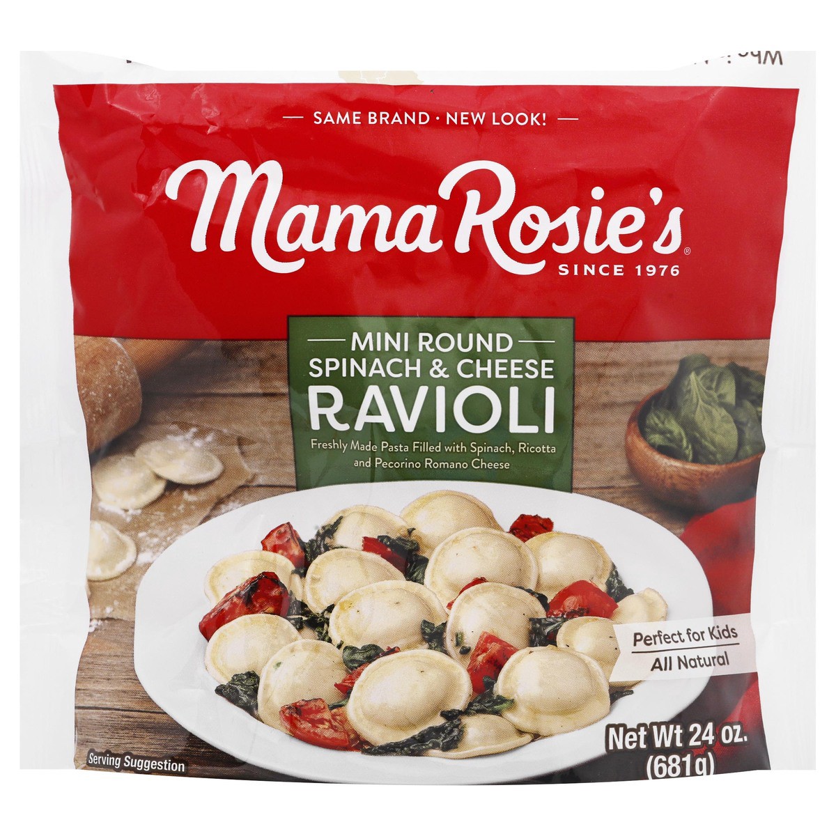 slide 1 of 10, Mama Rosie's Spinach & Cheese Ravioli, 24 oz