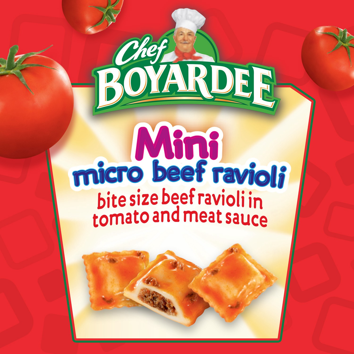 slide 3 of 5, Chef Boyardee Mini Micro Beef Ravioli, 7.5 oz