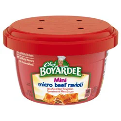 Chef Boyardee Mini Micro Beef Ravioli in Tomato and Meat Sauce, Microwavable Meal, 7.5 oz. Bowl