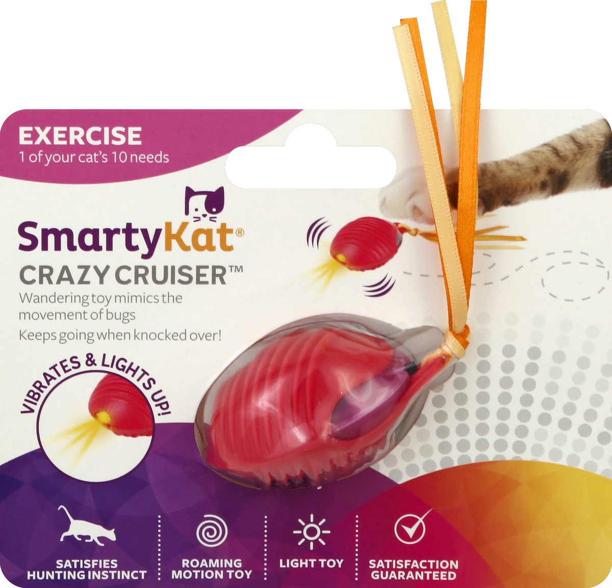 slide 2 of 2, SmartyKat Crazy Cruiser Bug Toy, 1 ct