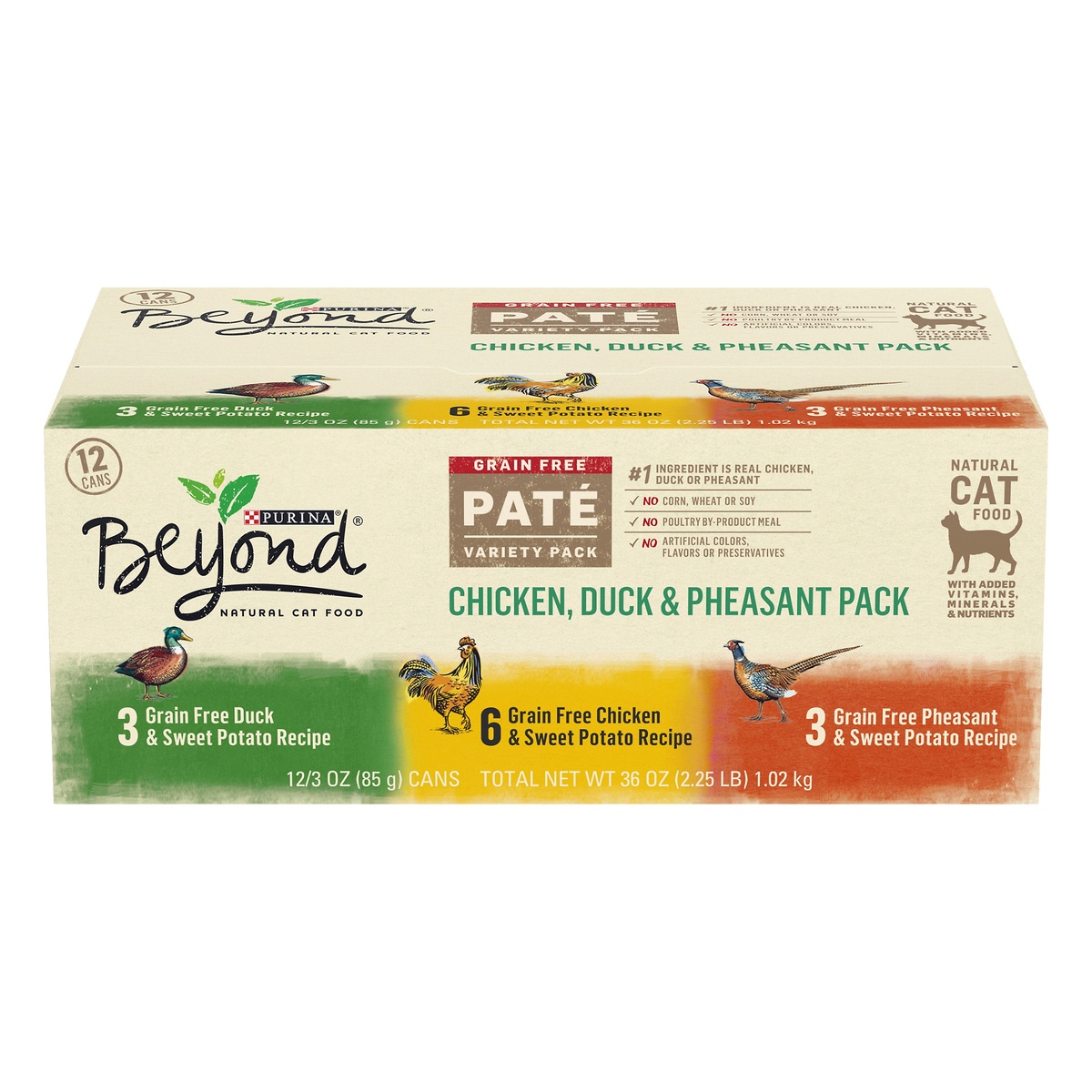 slide 1 of 9, Purina Beyond Grain Free Pate Variety Pack, 12 ct