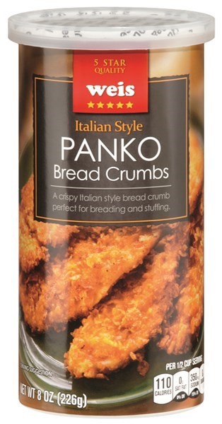 slide 1 of 6, Weis Quality Italian Style Panko Bread Crumbs, 8 oz