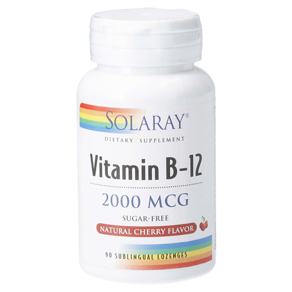 slide 1 of 1, Solaray Vitamin B12 2000 Mcg, 90 ct