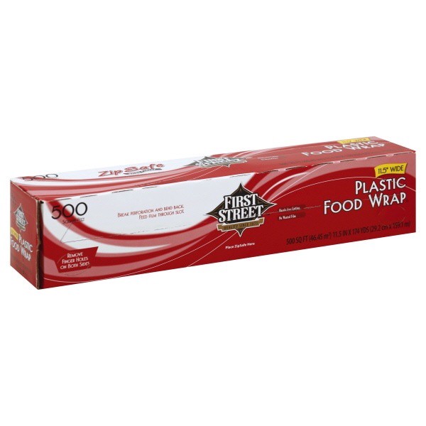 slide 1 of 1, First Street Plastic Food Wrap, 500 sq ft