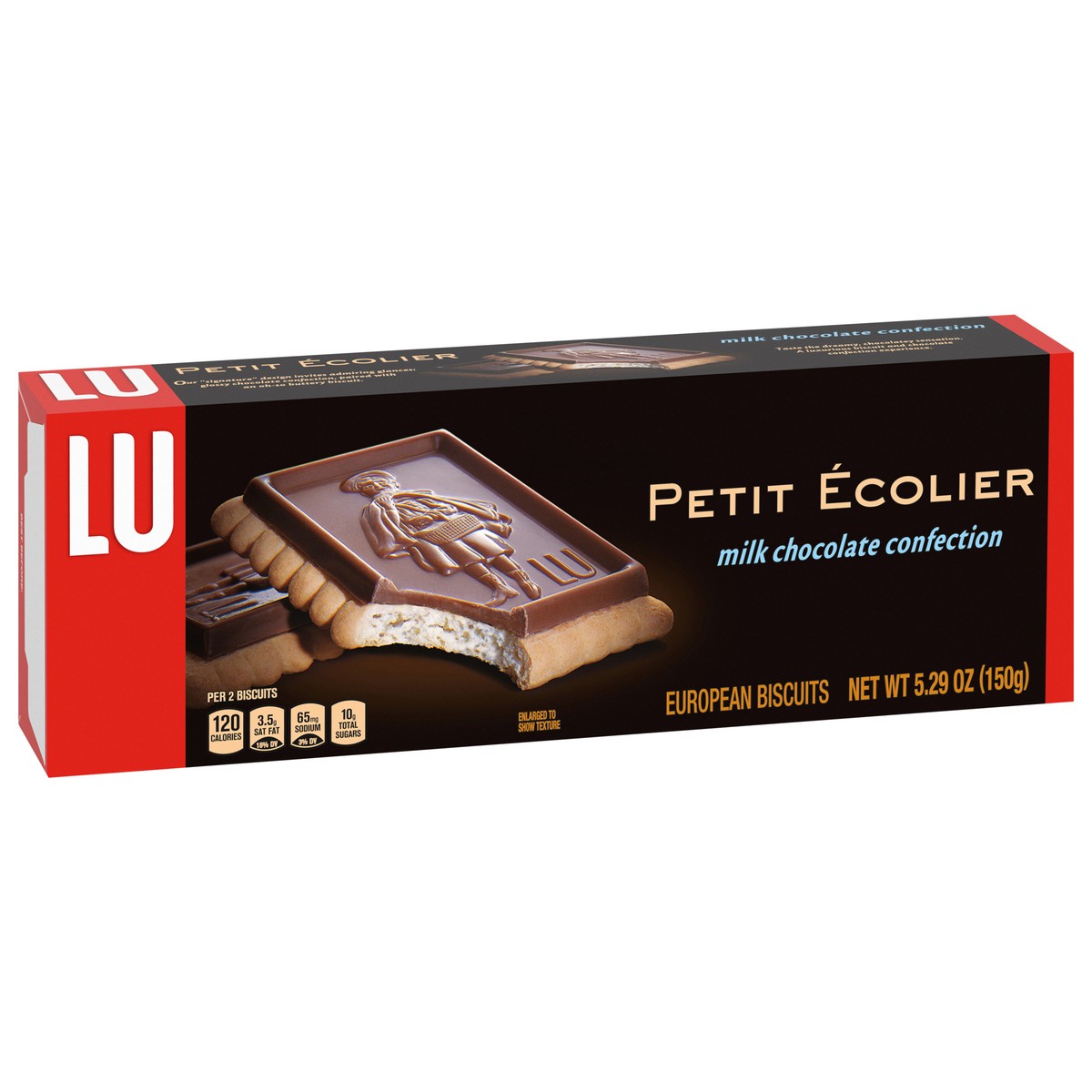 slide 4 of 9, LU Petit Ecolier European Milk Chocolate Biscuit Cookies, 5.29 oz, 5.29 oz