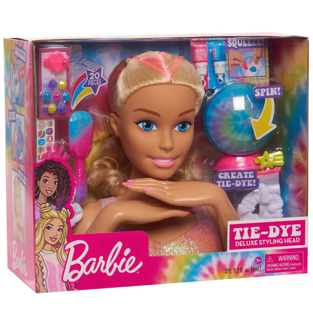 slide 9 of 11, Barbie Color & Style Deluxe Styling Head, Blonde Hair, 1 ct