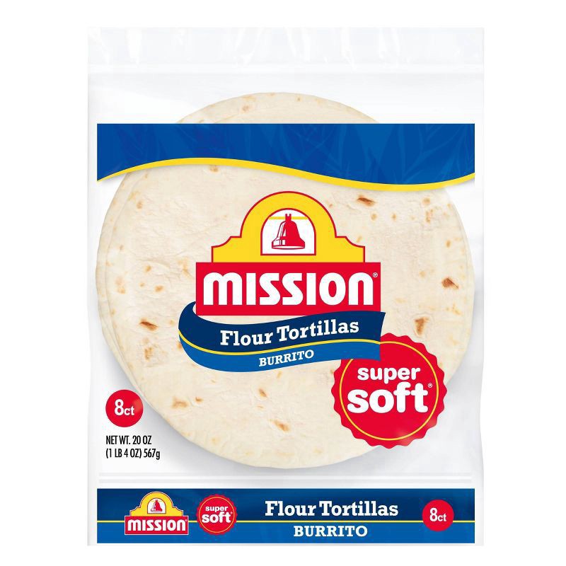 slide 1 of 3, Mission Super Soft Tortillas 8 ea, 8 ct