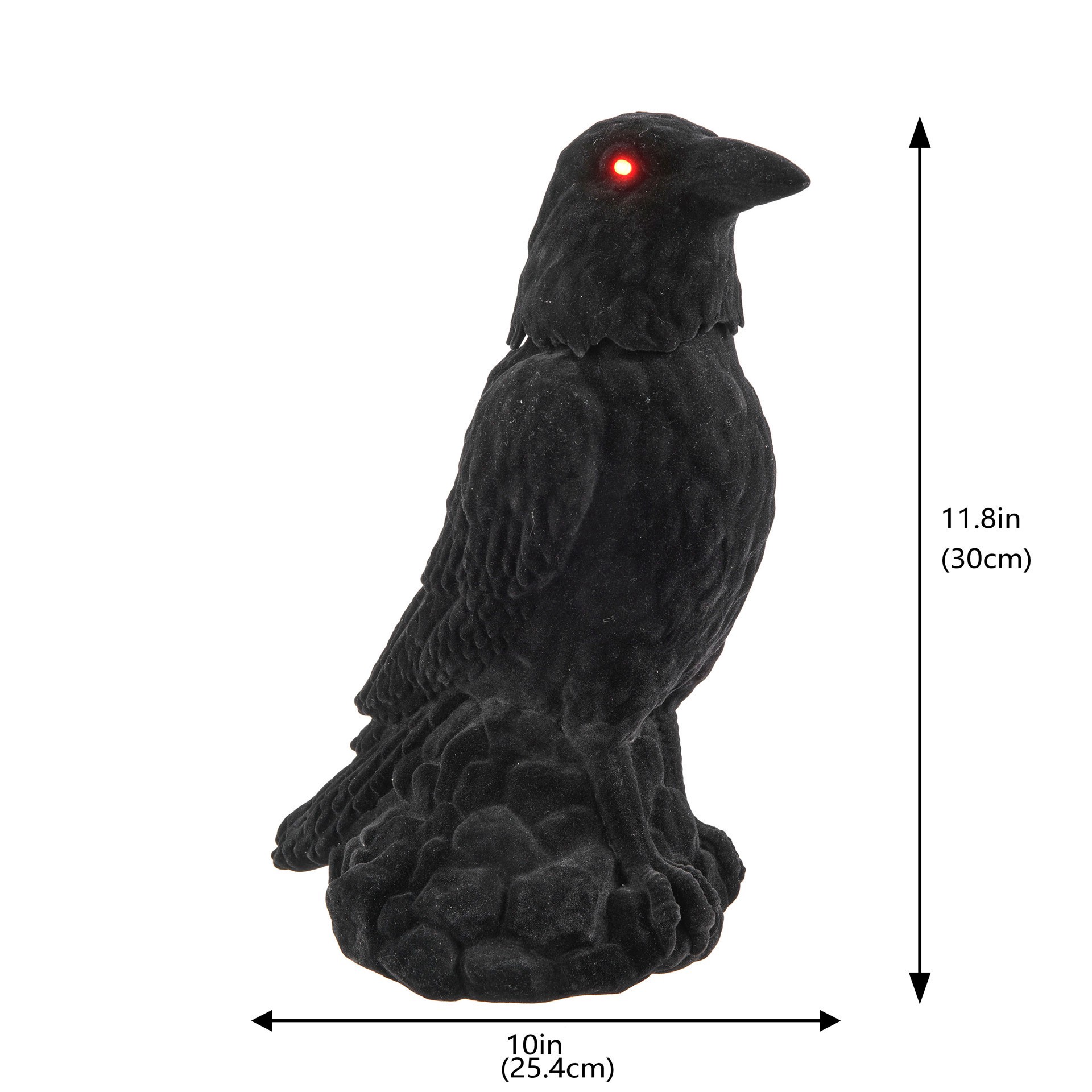 slide 4 of 4, 11.8" Animated Raven By Ashland, 11.8 in