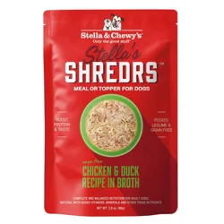 Stella & Chewy's Shredders Cage Free Chicken & Duck Recipe in Broth Wet Dog Food, 2.8 oz